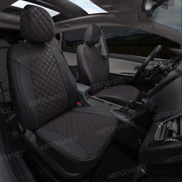 Чехлы Автопилот Экокожа Ромб на Chery Amulet Чехлы Автопилот Экокожа Ромб на Chery Amulet